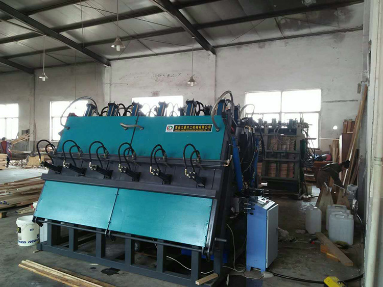 双面油压式加热拼板机