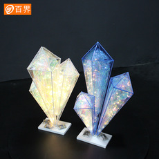 创意水晶柱摆件