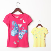 原单圆领蝴蝶女童装批发