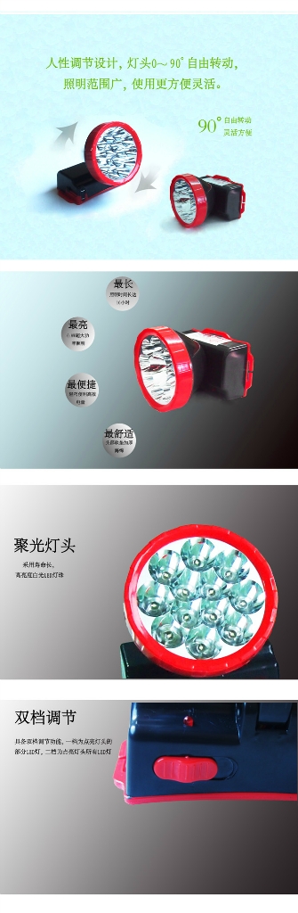 户外野营便携式头灯