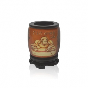 水晶古田会议旧址笔筒