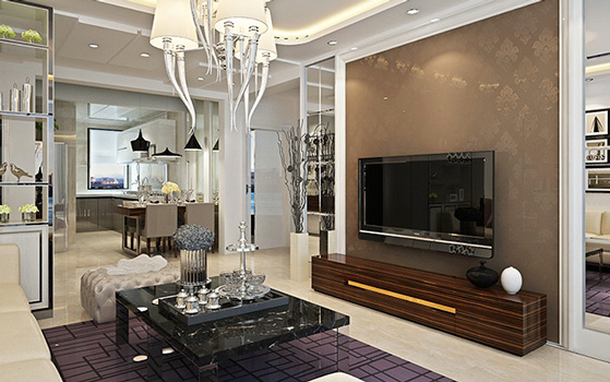 龙岩黑白灰客厅电视背景墙