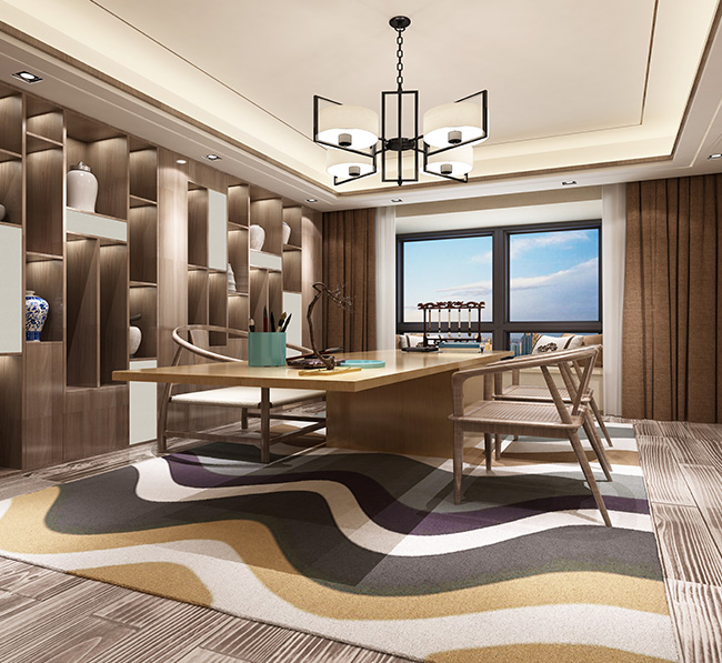 龙岩新中式书房吊顶_龙岩崇宇工贸