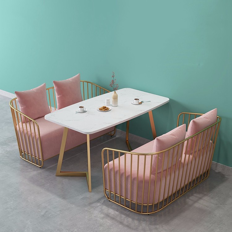 泉州网红奶茶店休闲卡座甜品桌椅