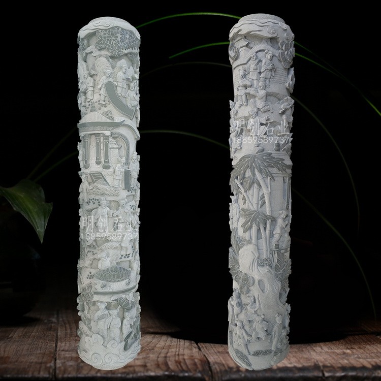明创石业福建镂空石柱雕