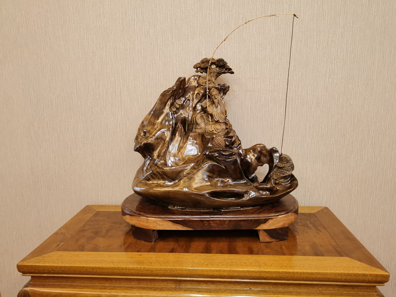 漳州金丝楠木阴沉木鱼翁