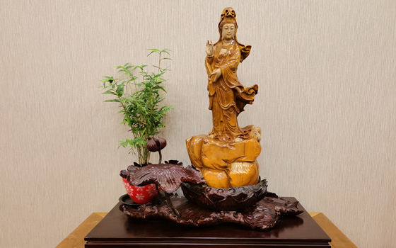 漳州金丝楠木小叶桢楠观音函底座