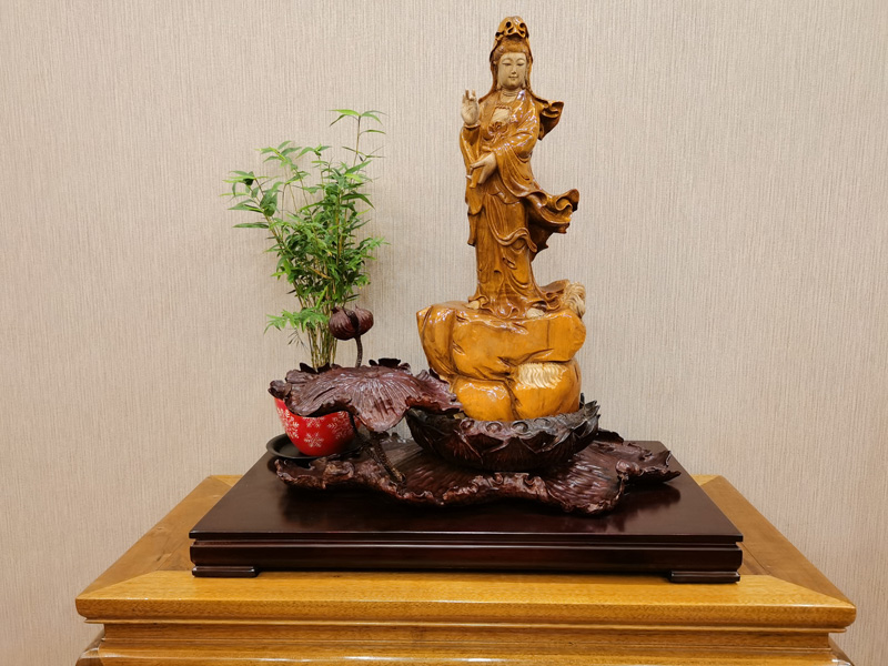 漳州金丝楠木小叶桢楠观音函底座