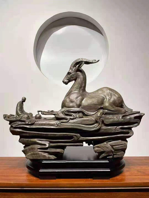 漳州韵楠贸易金丝楠木摆件展示