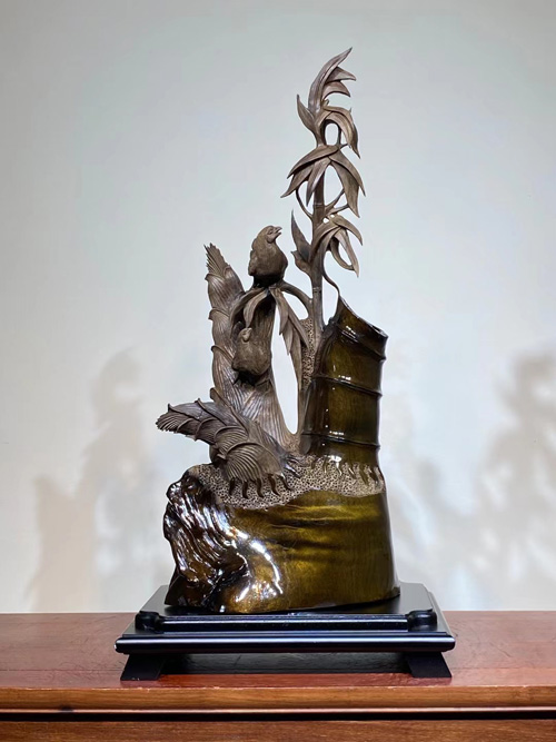 漳州韵楠贸易金丝楠木摆件展示