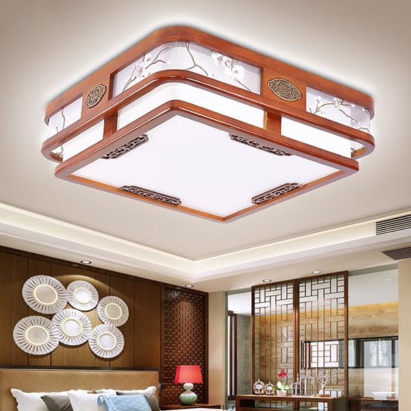 【A9591】水冬瓜+亚克力 实木中式灯