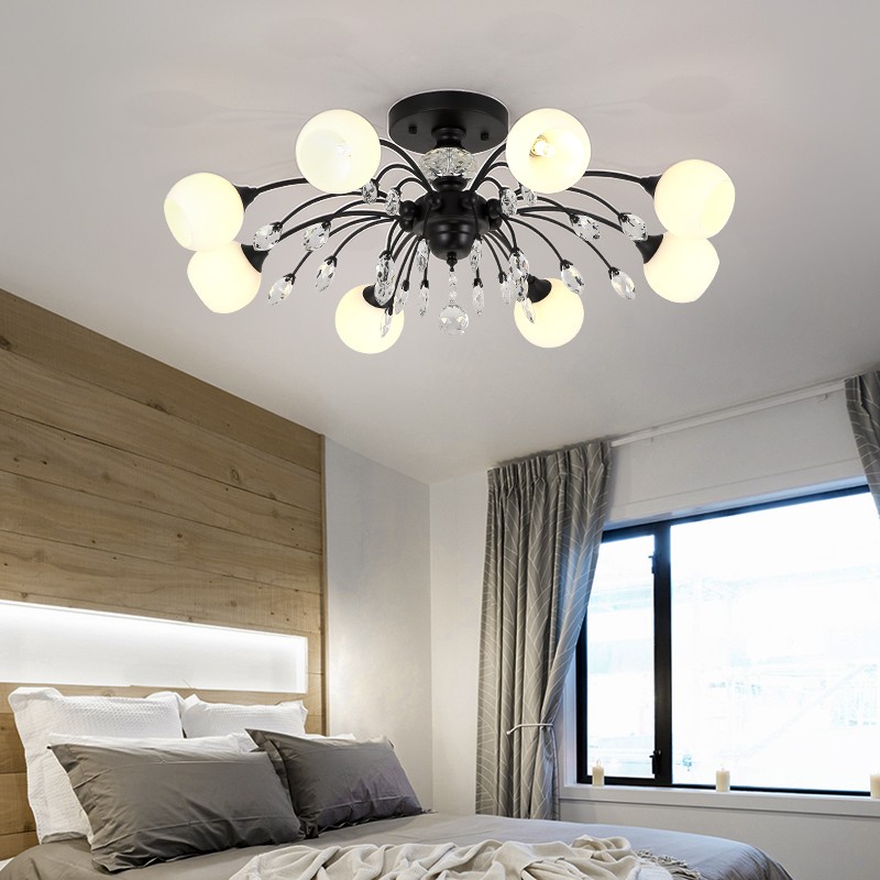 【BD-X6653】铁艺+水晶 美式吸顶灯壁灯