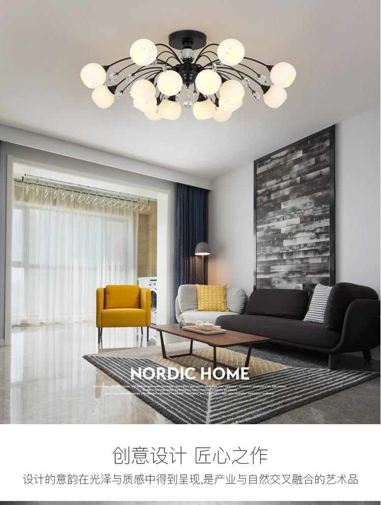 【BD-X6653】铁艺+水晶 美式吸顶灯壁灯