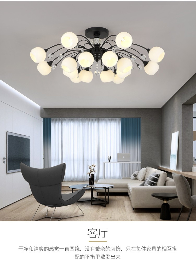 【BD-X6653】铁艺+水晶 美式吸顶灯壁灯