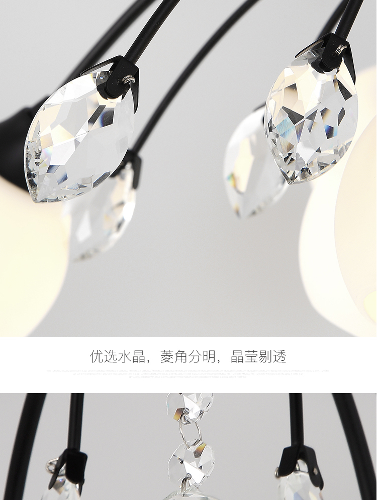 【BD-X6653】铁艺+水晶 美式吸顶灯壁灯