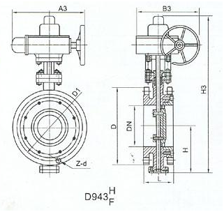 D943H电动法兰硬密封蝶阀