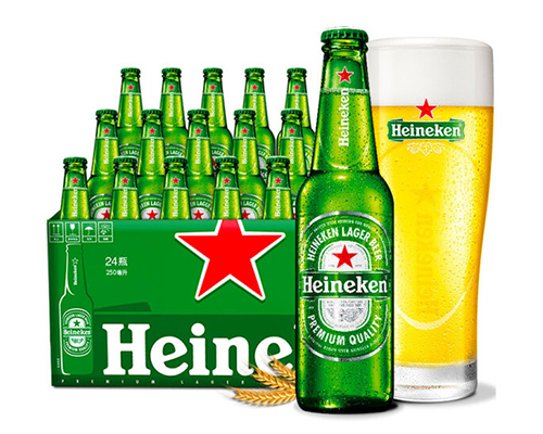 喜力啤酒小瓶瓶装250ml*24瓶