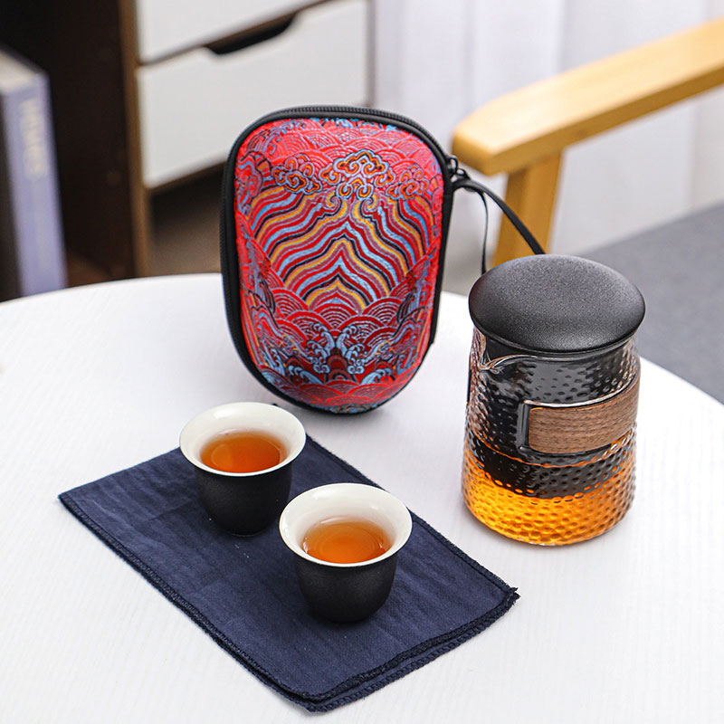 泉州陶瓷茶具定制玻璃快客杯（雅黑）