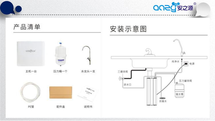 迷你集成水路卡扣纯水机_泉州安之源净水器代理商