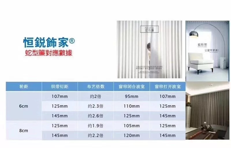 蛇形帘织带与拉轮